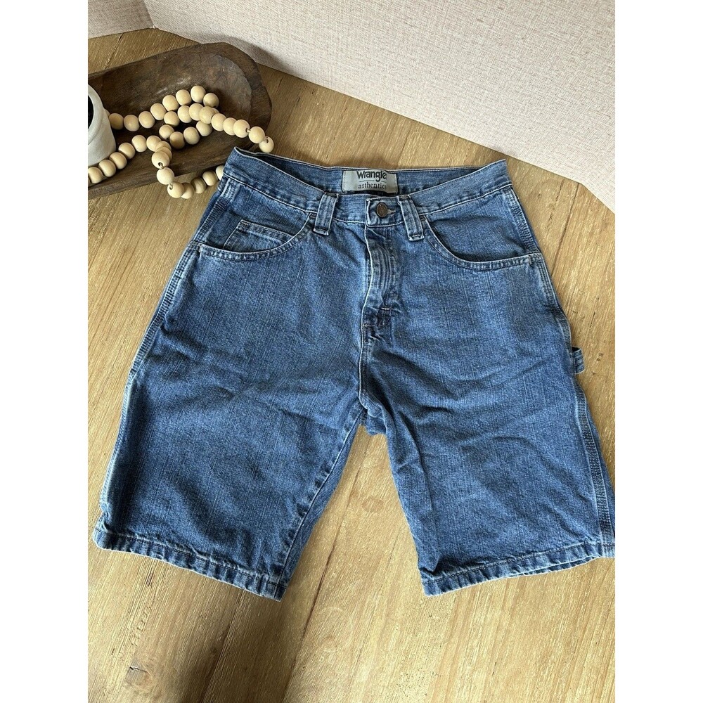 Wrangler Authentics Men's Denim Carpenter Shorts Jorts Medium Wash Size 30